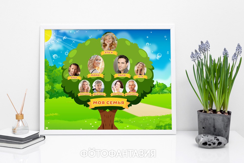 Семейное дерево своими руками для школы