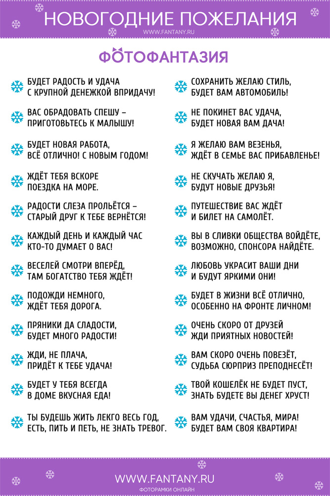 Конкурс Новогодние пожелания