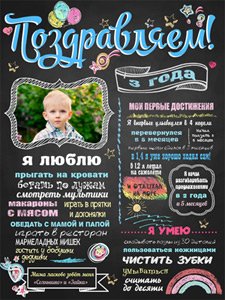 Плакаты мелом