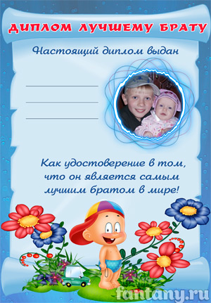 Диплом для брата №1