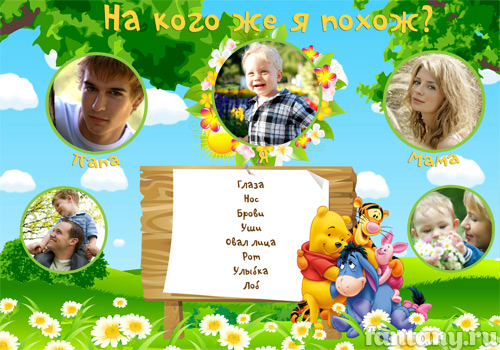 Плакат "На кого же я похож" №16