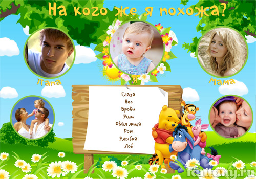 Плакат "На кого же я похожа" №17