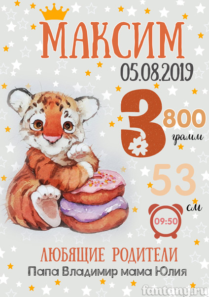 Метрика №7 с Тигрёнком