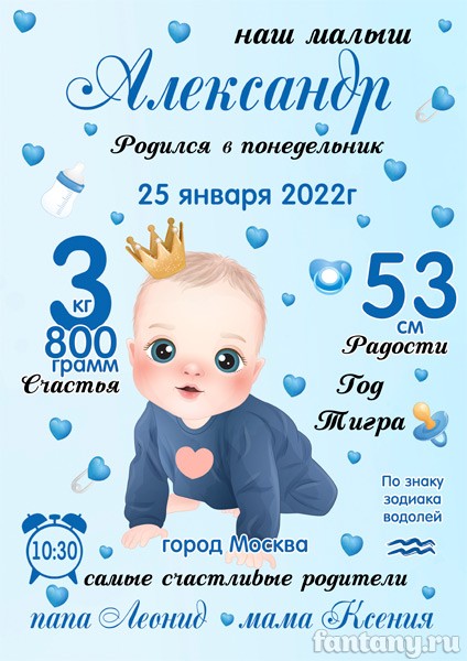 Метрика №74 с малышом